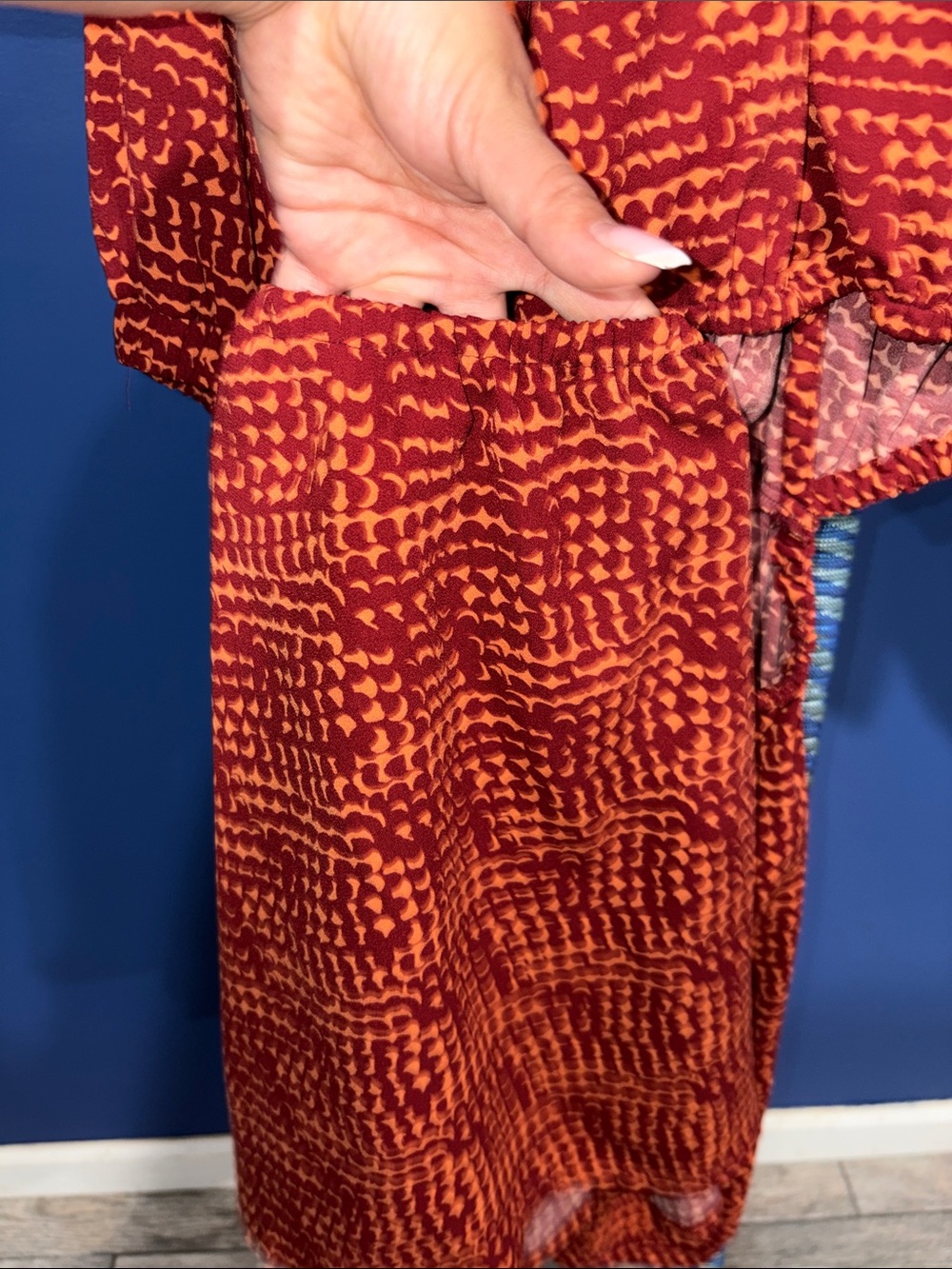 Open Edit - Orange Open-Side Cutout Dress – Size Medium - Picture 17 of 17